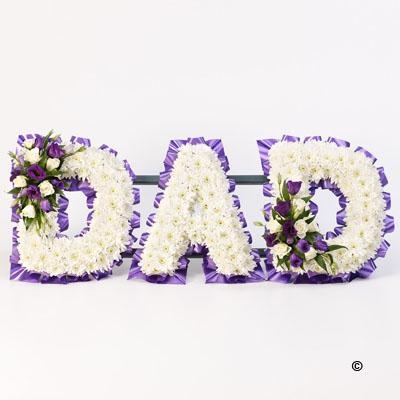 DAD Tribute   White with purple edging