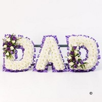 DAD Tribute   White with purple edging