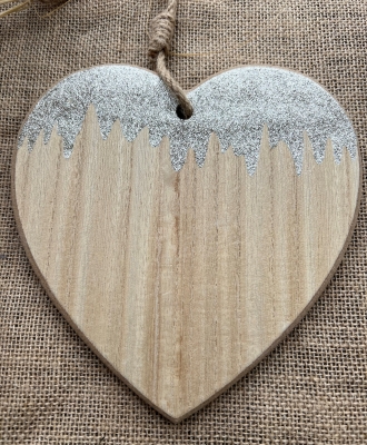 Solid Wooden Hanging Heart