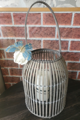 Wicker Lantern Candle Holder