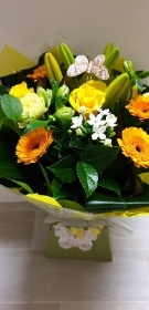 Florist Choice Handtied to Include Yellows