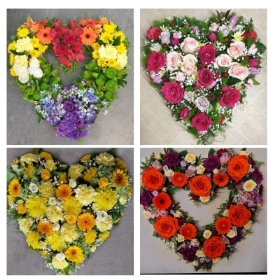 Florists choice heart Bright