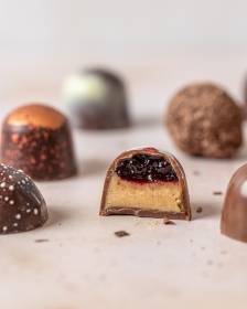 9 handcrafted fine chocolates boxed