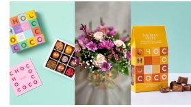 Pink handtied with chocolates