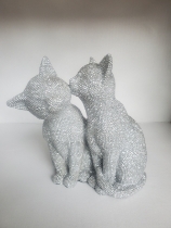Silver Arts Cats Kissing
