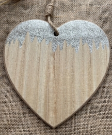 Solid Wooden Hanging Heart