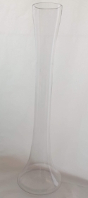 Tall Clear Single Lily Stem Glass Vase