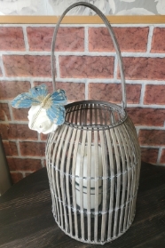 Wicker Lantern Candle Holder